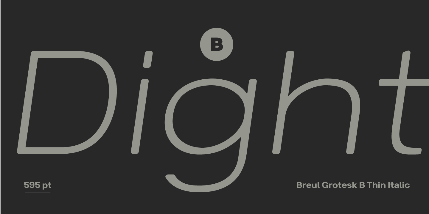 Пример шрифта Breul Grotesk A Semi Light Italic